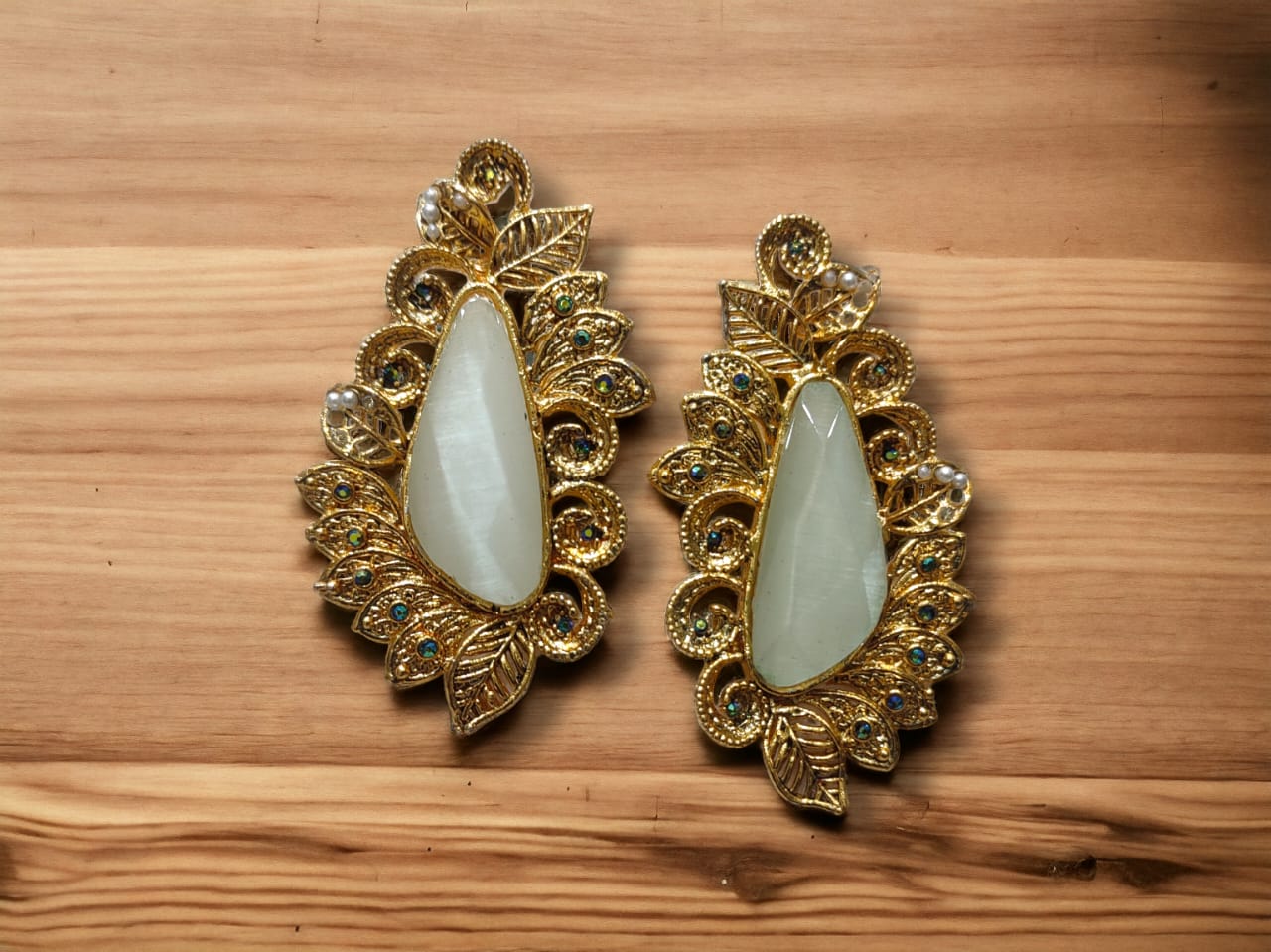 Designer collection  Handmade doublet stone big size earrings