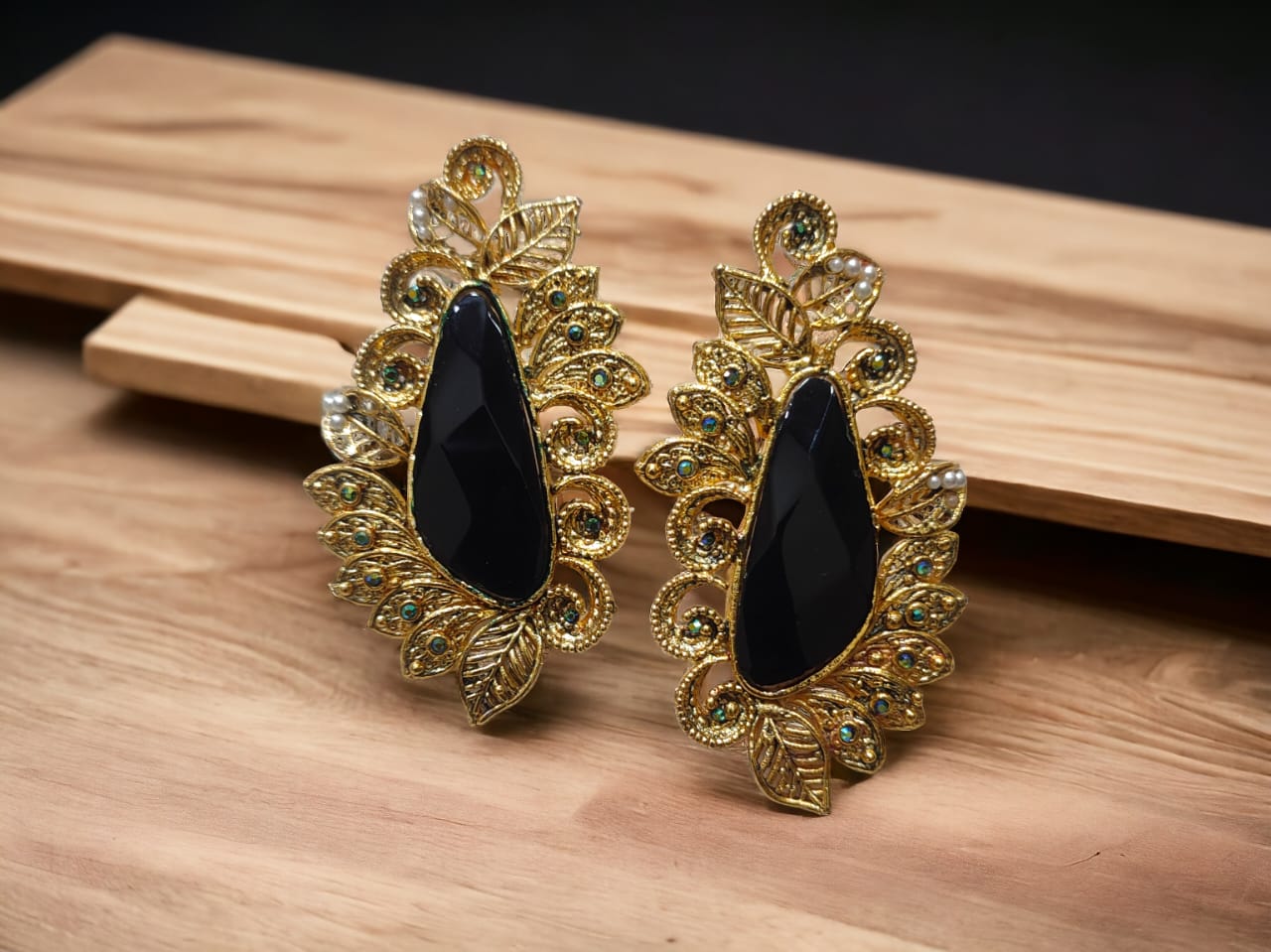Designer collection  Handmade doublet stone big size earrings