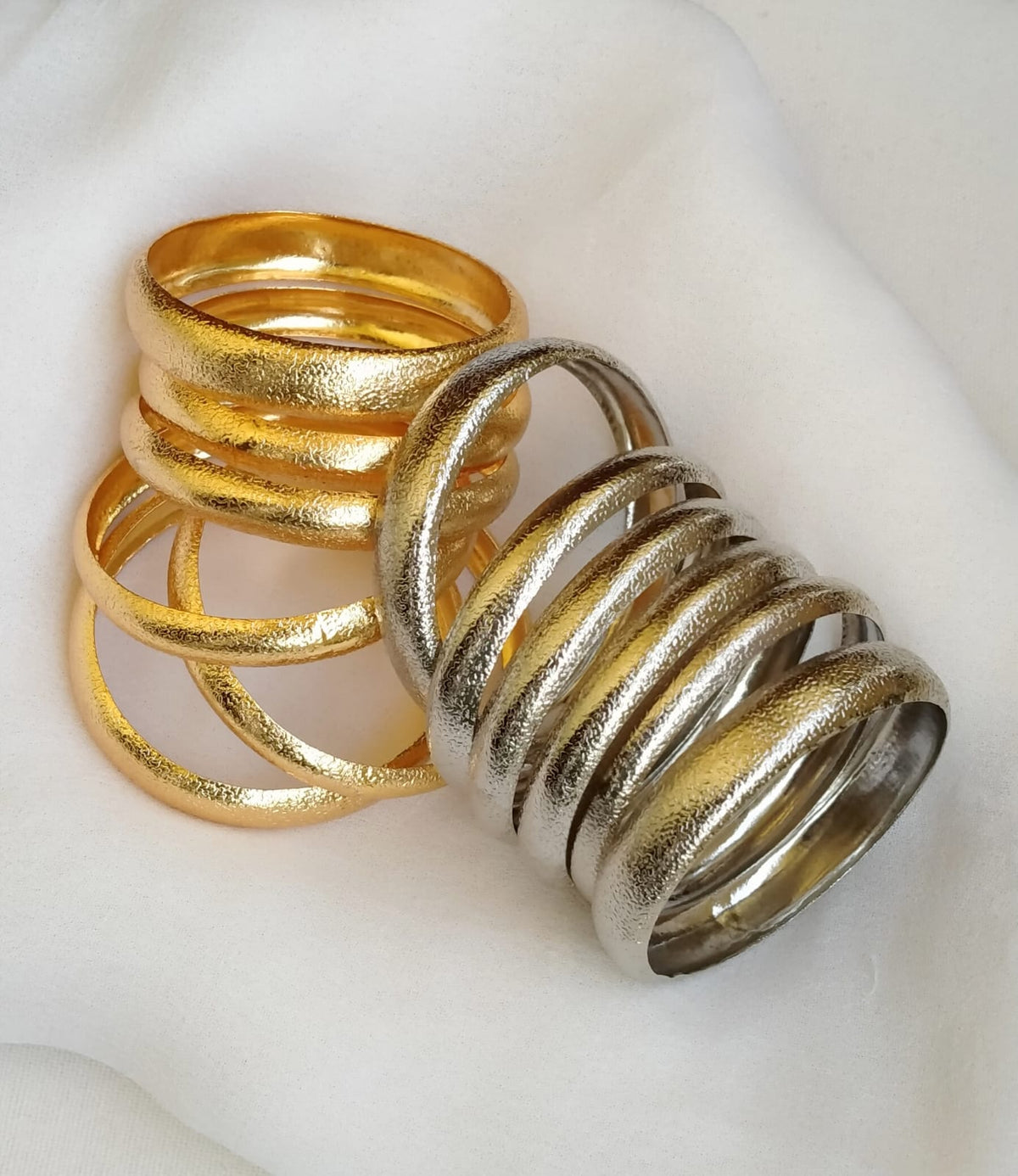 High quality polish plain silver &amp; golden bangles