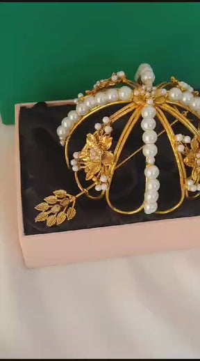 Designer collection Handmade pearl bandhai hair bunch